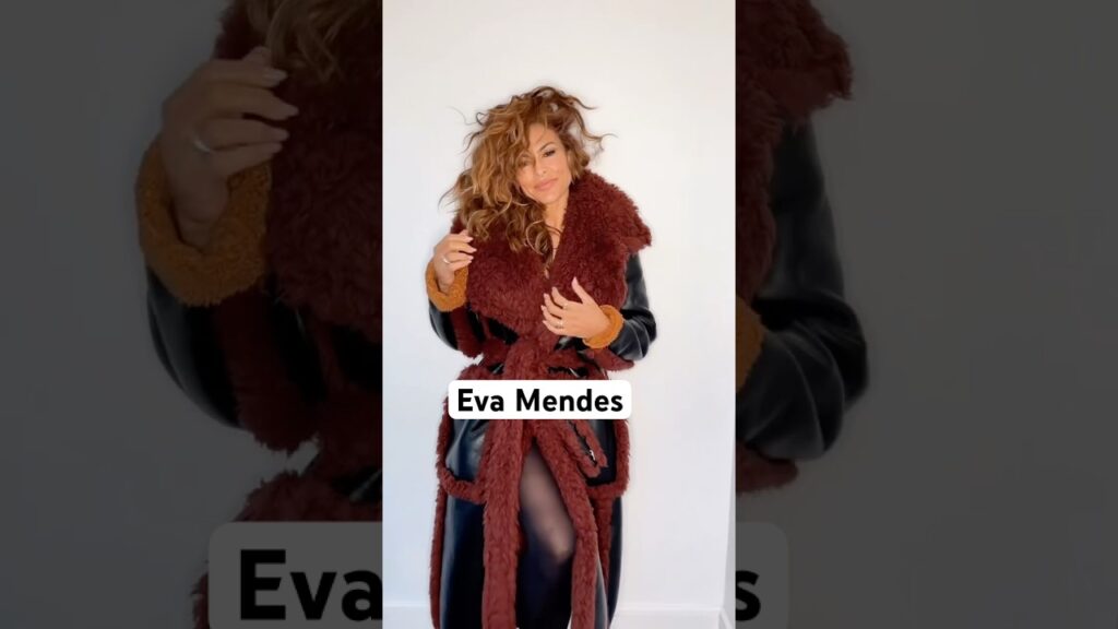 Eva Mendes hair and coat is nice
