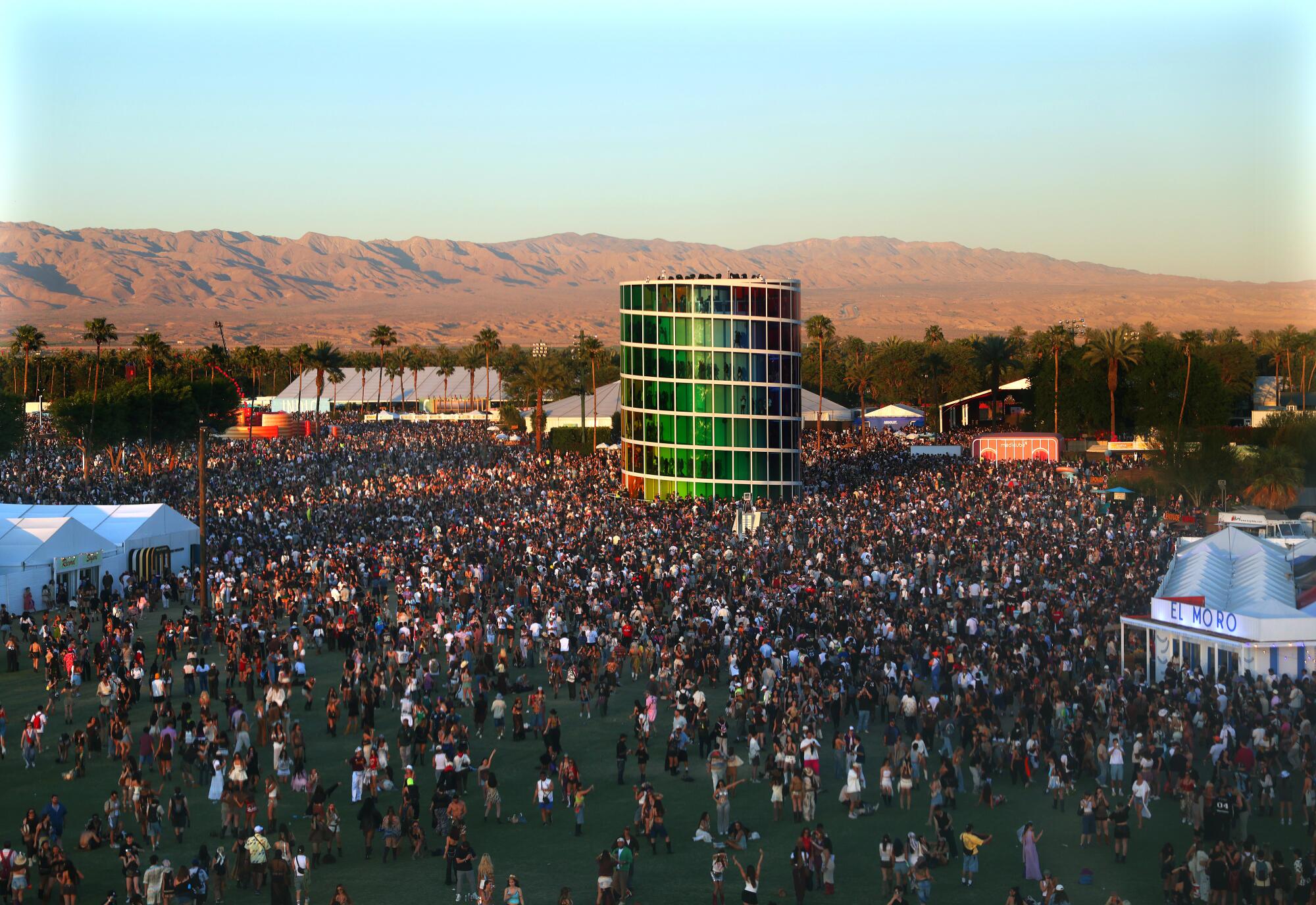 A view from the Ferris Wheel at the Coachella Valley Music and Arts Festival.