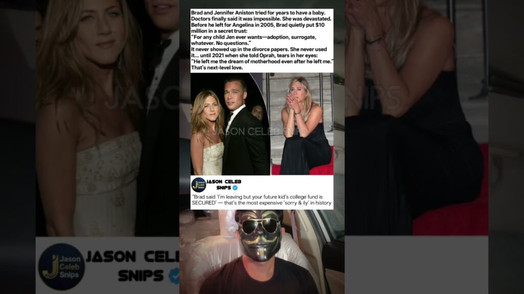 Brad Pitt Secretly Left Jennifer Aniston $10M for Her Future Baby #JenniferAniston