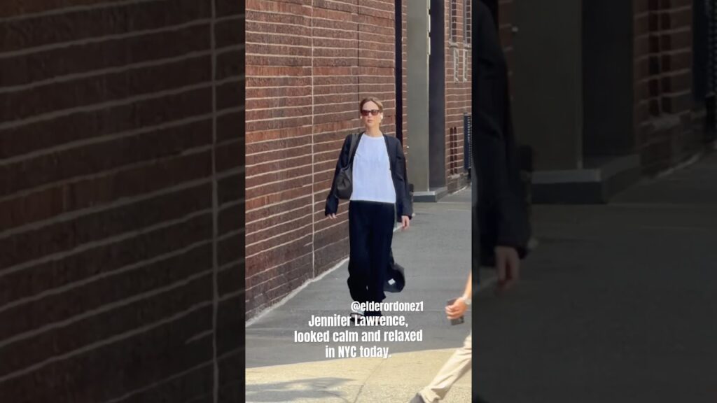 Jennifer Lawrence, The Hunger Games star, looked calm and relaxed in NYC today. #jenniferlawrence