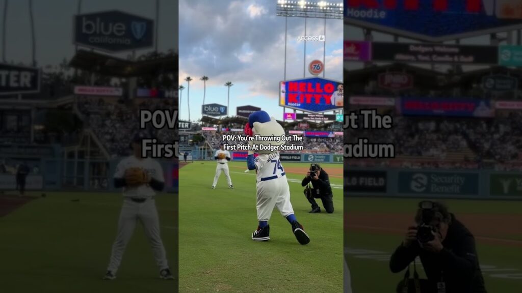 Hello Kitty Throws The First Pitch At Dodgers Stadium! Hello Kitty Throws The First Pitch At Dodgers Stadium!