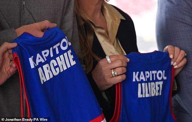 The Duke of Sussex is presented with Western Bulldogs Archie and Lilibet jerseys during a visit to Movember at the Western Bulldogs HQ at Mission Whitten Oval, in Footscray, Melbourne, on day two of the royal trip to Australia. Picture date: Wednesday April 15, 2026. PA Photo. Photo credit should read: Jonathan Brady/PA Wire