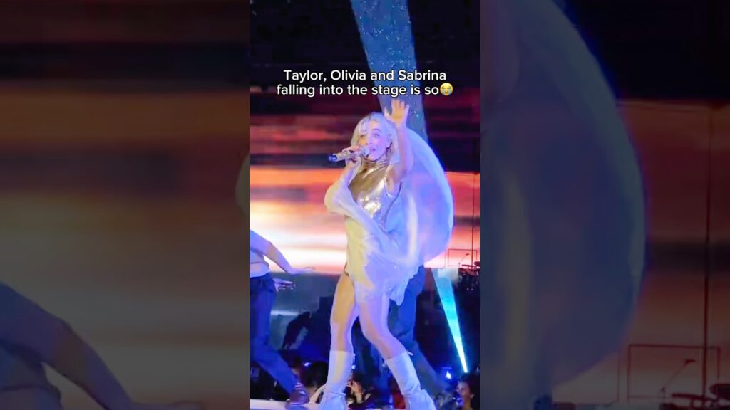 Olivia, Sabrina and Taylor falling into the stage difference😭 #celebrity