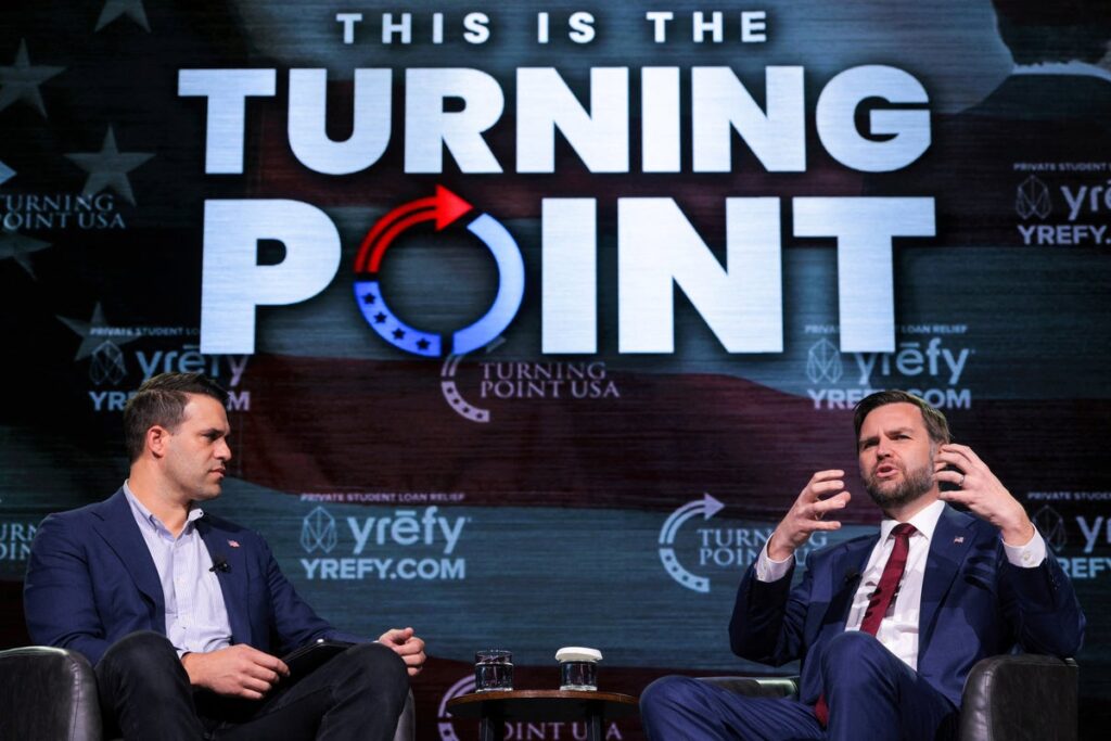 Erika Kirk is absent from Turning Point USA event featuring JD Vance after receiving ‘very serious threats’