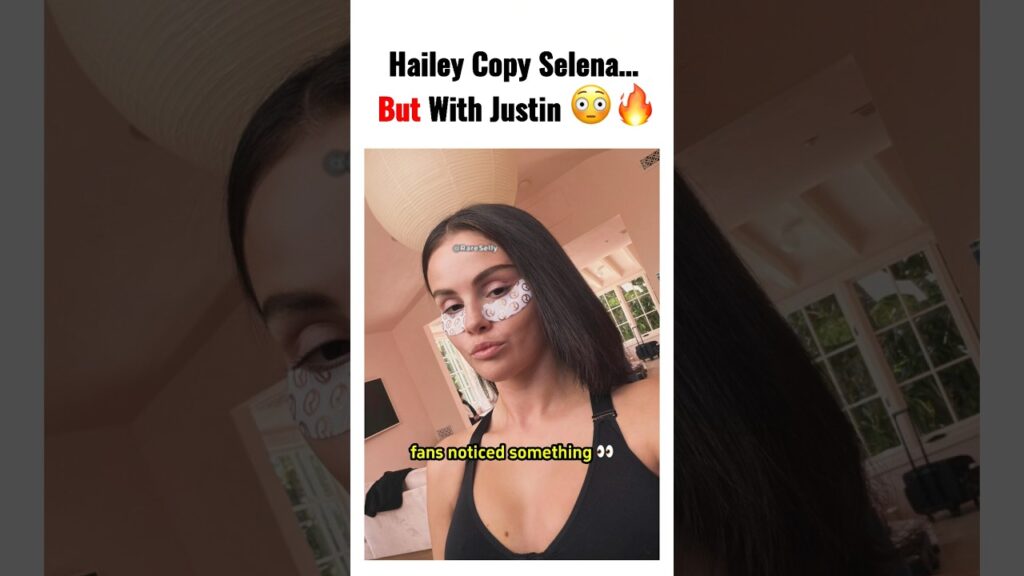 Hailey Goes Full Selena Mode 😶🔥 #selenagomez #justinbieber #haileybieber
