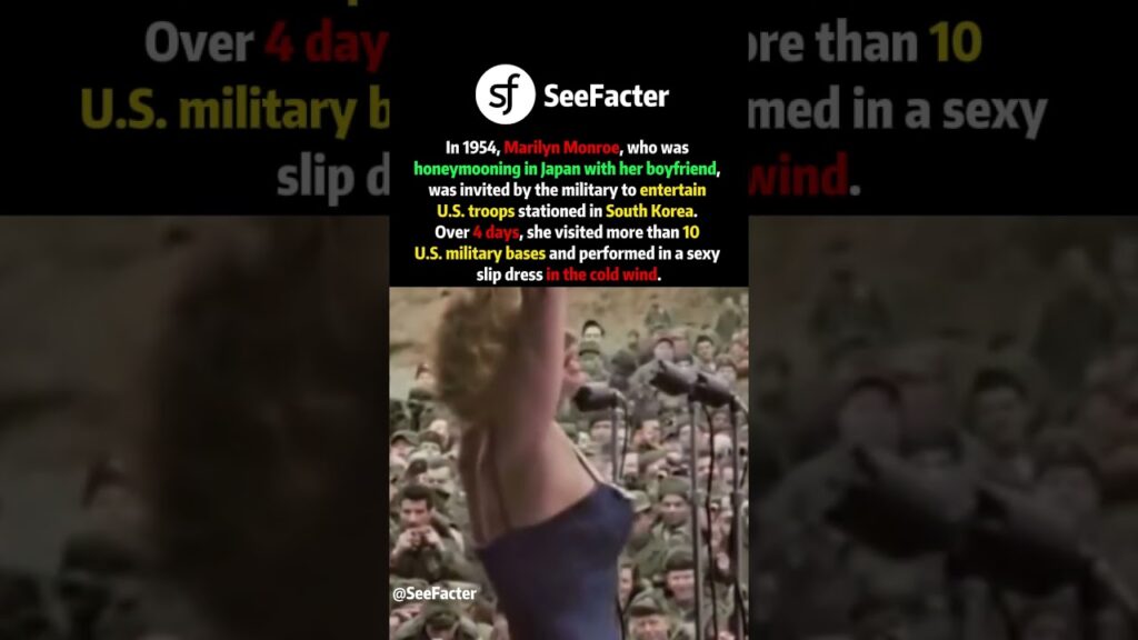 Marilyn Monroe Entertains U.S. Troops Stationed in South Korea