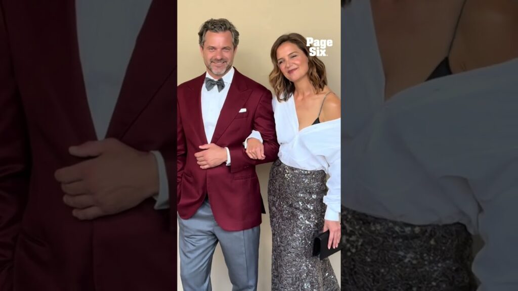 Joshua Jackson, Katie Holmes pose at "Brunello: The Gracious Visionary" screening in NYC #shorts