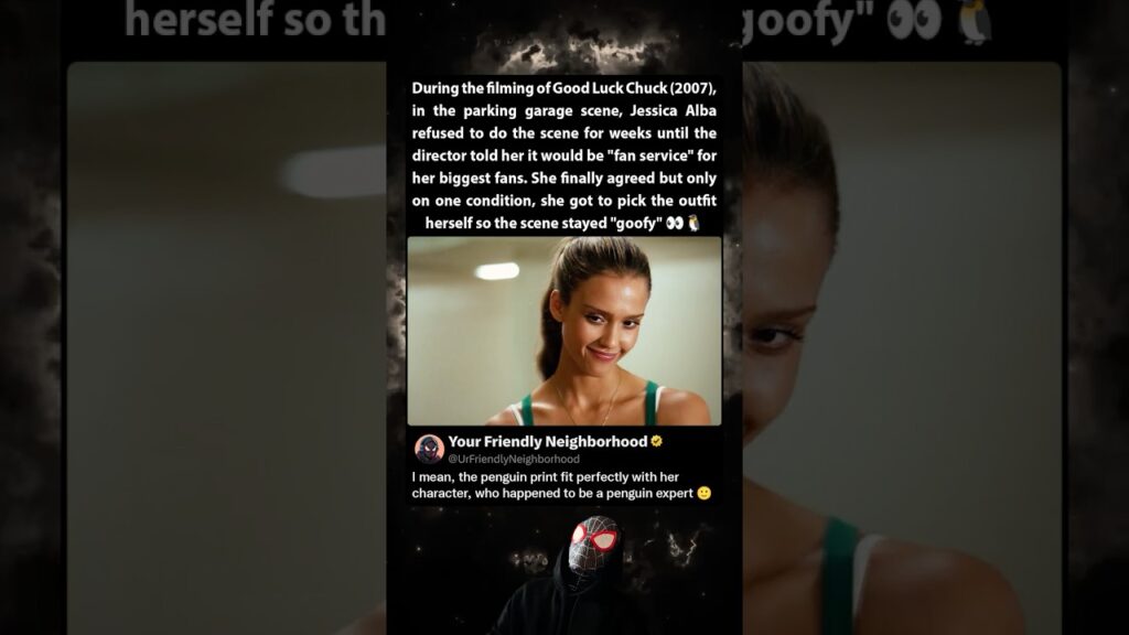 During the filming of Good Luck Chuck (2007), Jessica Alba refused to do this scene