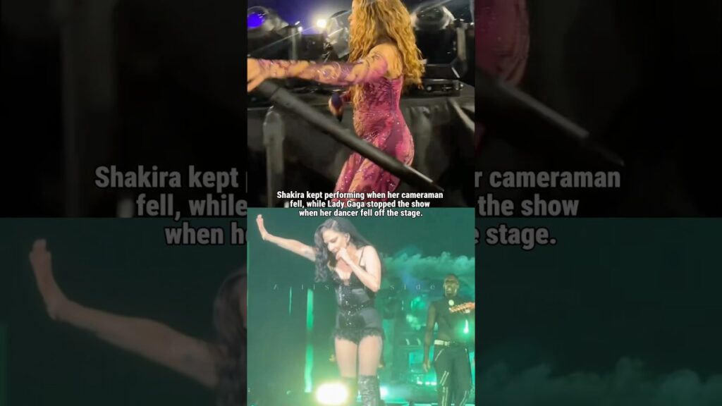 Shakira vs Lady Gaga: Very Different Reactions When Something Goes Wrong on Stage #ladygaga #shakira