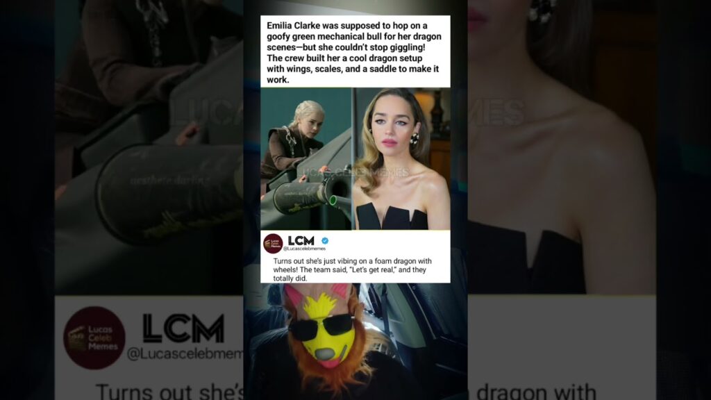 Emilia Clarke Couldn't Stop Giggling on Her Dragon – The Real Story! #EmiliaClarke #GameOfThrones