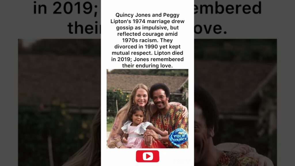 Their 1974 Marriage Shocked The World... Here’s Why 😮✨ #QuincyJones #PeggyLipton #rashidajones