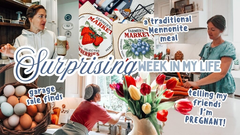 Telling my friends I'm pregnant, an elite Mennonite meal + garage sale with me | A WEEK IN MY LIFE