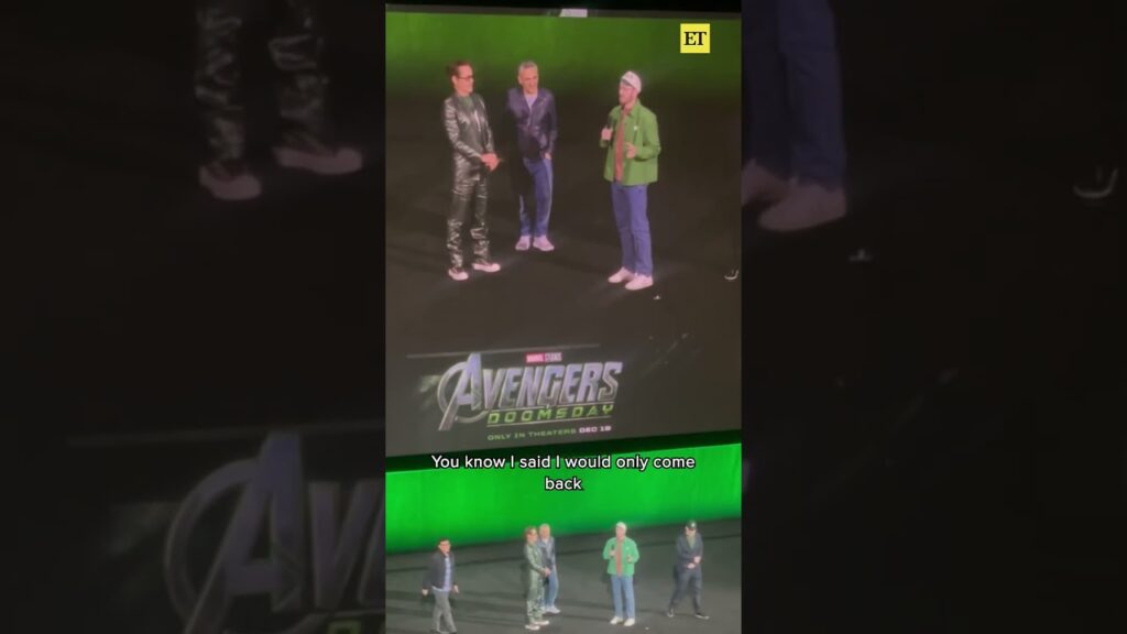 #robertdowneyjr and #chrisevans present #avengersdoomsday first look together at #cinemacon