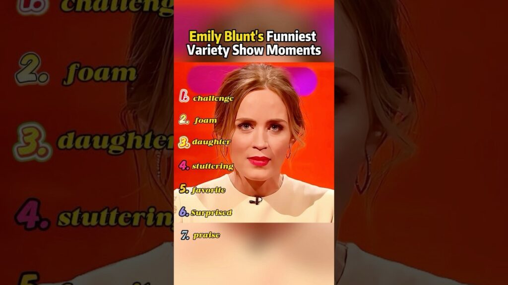 Emily Blunt's Funniest Variety Show Moments