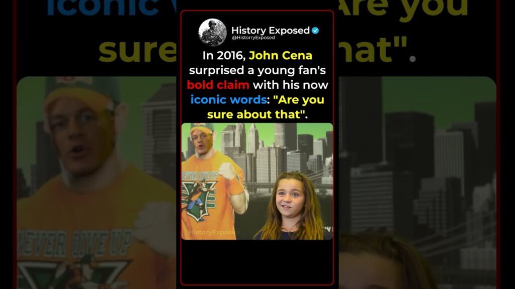 When John Cena Asked a Kid “Are You Sure About That?” π€πͺ When John Cena Asked a Kid "Are You Sure About That?" π€πͺ