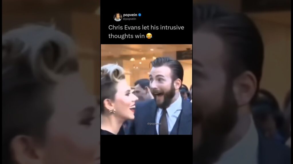 Chris Evans let his intrusive thoughts win seeing Scarlett Johansson’s shaved head π Chris Evans let his intrusive thoughts win seeing Scarlett Johansson's shaved head π