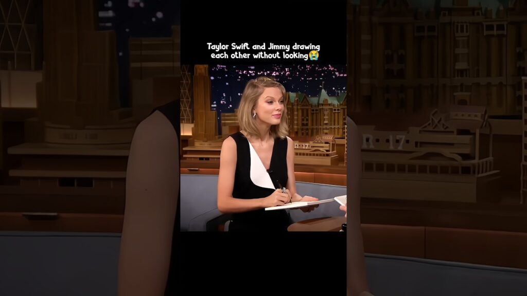 Taylor Swift and Jimmy drawing each other without looking 😭 | #taylorswift #shorts