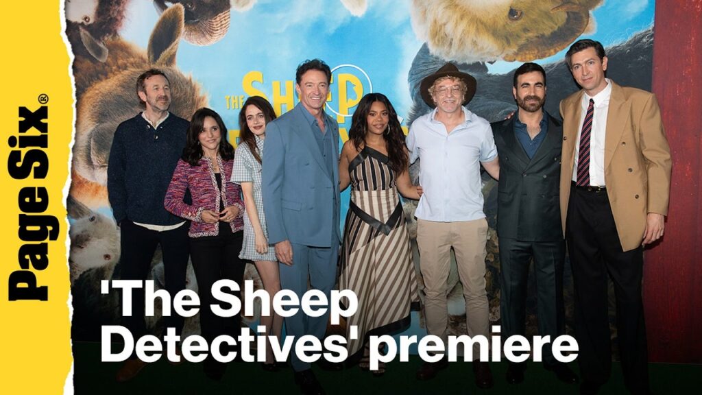 Hugh Jackman, Julia Louis-Dreyfus, Molly Gordon and more attend 'The Sheep Detectives' premiere