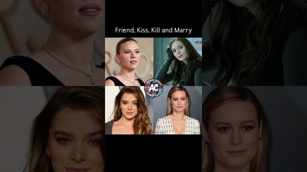 Friend, Kiss, Kill, or Marry?💍💋💀#MCU #ScarlettJohansson #ElizabethOlsen #BrieLarson #HaileeSteinfeld