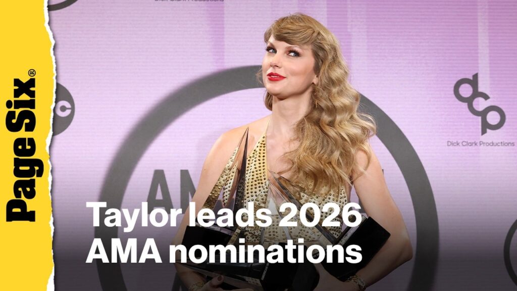 Taylor Swift leads 2026 American Music Award nominations