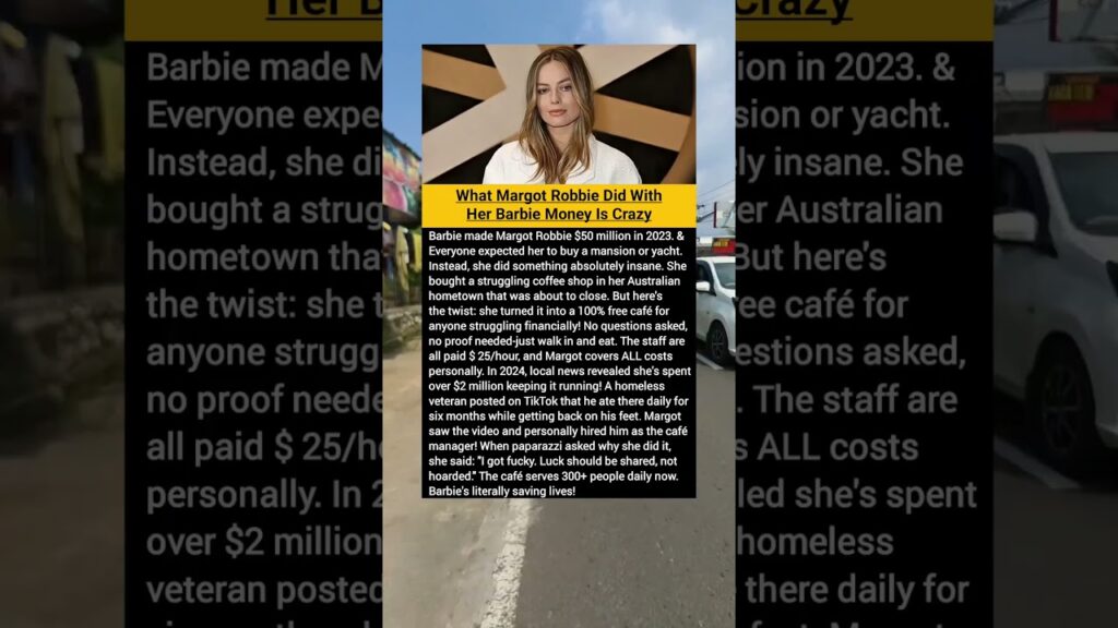 What Margot Robbie Did With Her Barbie Money Is Crazy, café.,,!!