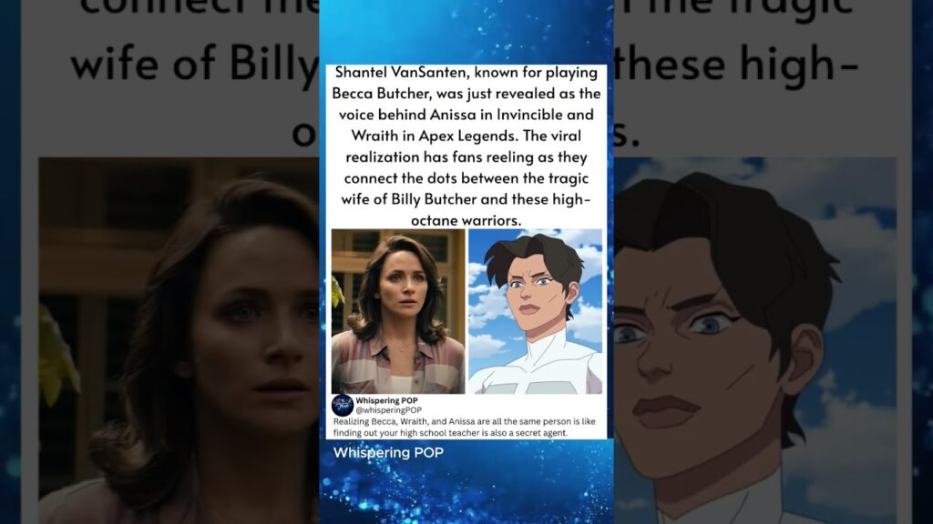Shantel VanSanten, known for playing Becca Butcher, was just revealed as the voice behind Anissa