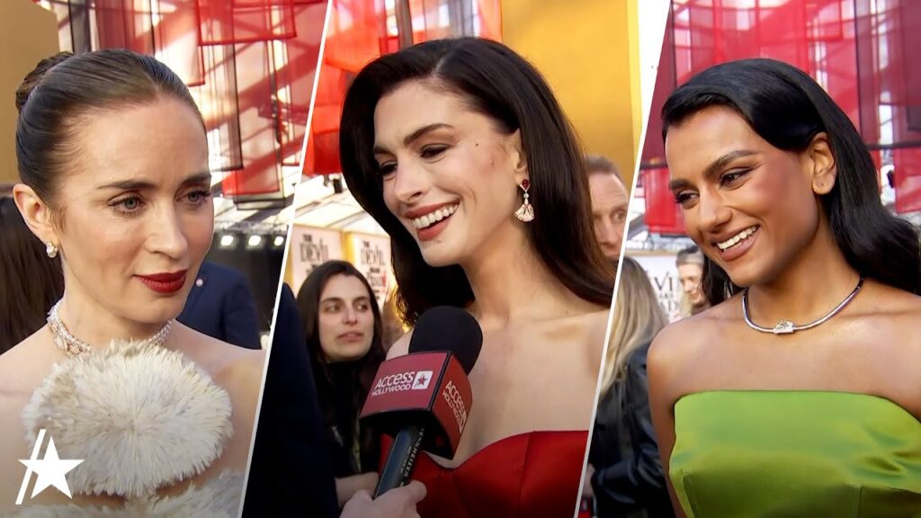 Anne Hathaway, Emily Blunt & Stanley Tucci Talk FASHION For 'Devil Wears Prada 2' Premiere