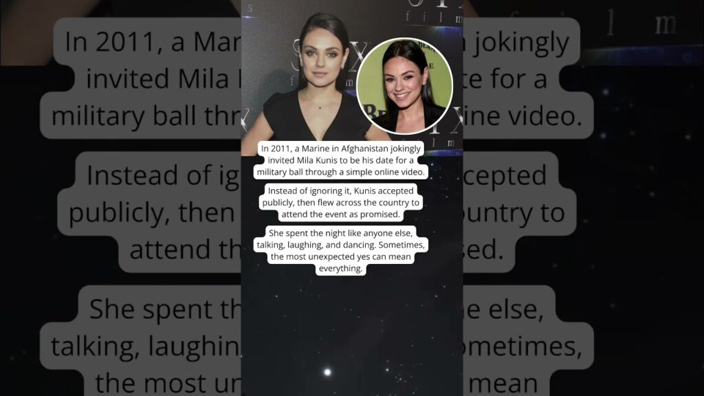 Mila Kunis Said Yes To A Soldier #shorts
