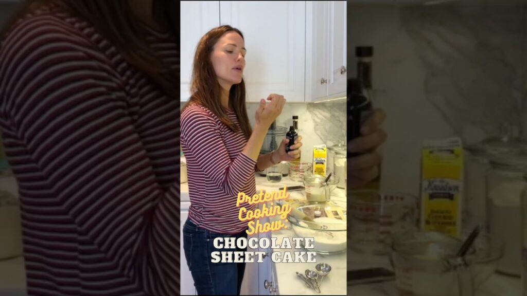Pretend Cooking Show: Chocolate Sheet Cake