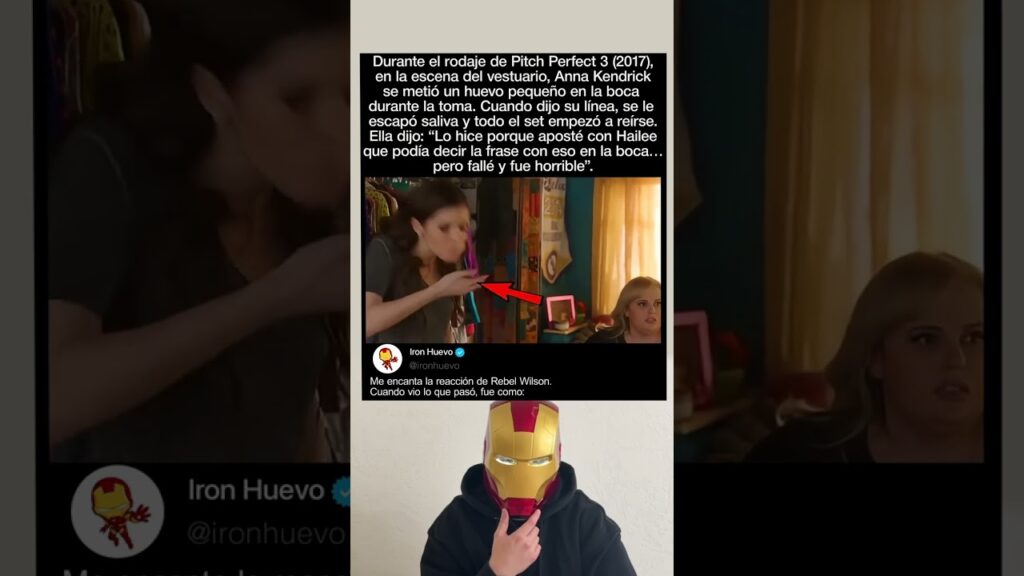 Durante el rodaje de Pitch Perfect 3 (2017), Anna Kendrick no pudo aguantarse