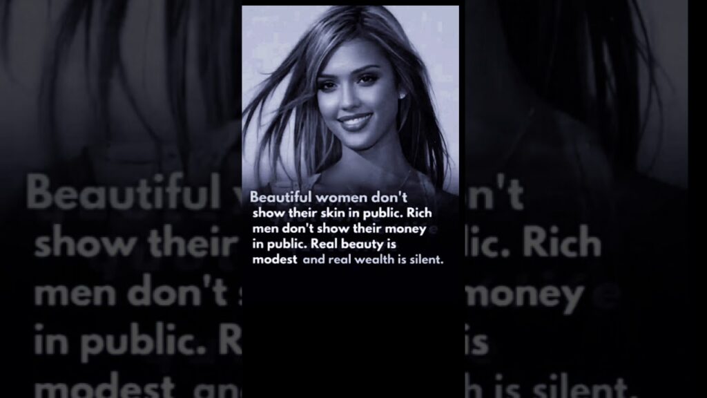 Real beauty is modest. #JessicaAlba #Wisdom #Wealth #Mindset #Values #Modesty #Class #Character