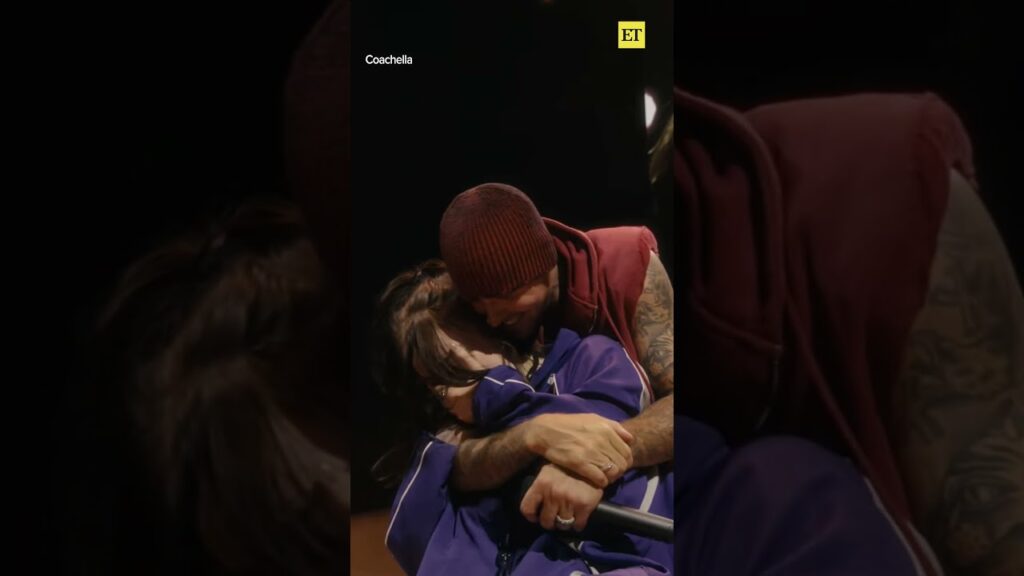 #billieeilish is #justinbieber's #coachella 'One Less Lonely Girl' with help from #haileybieber 🥹💜