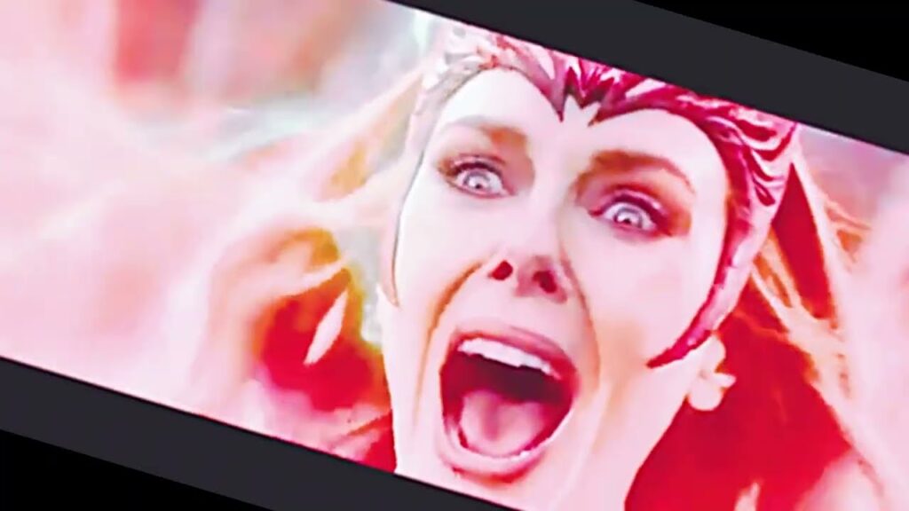Robert Downey Doctor Doom and Elizabeth Olsen's Scarlett Witch in 'AVENGERS: DOOMSDAY'