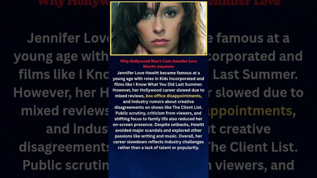 Why Hollywood Won't Cast Jennifer Love Hewitt Anymore