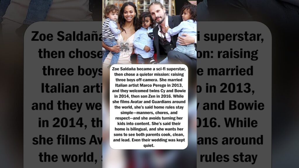 Zoe Saldaña’s Off-Camera Motherhood
