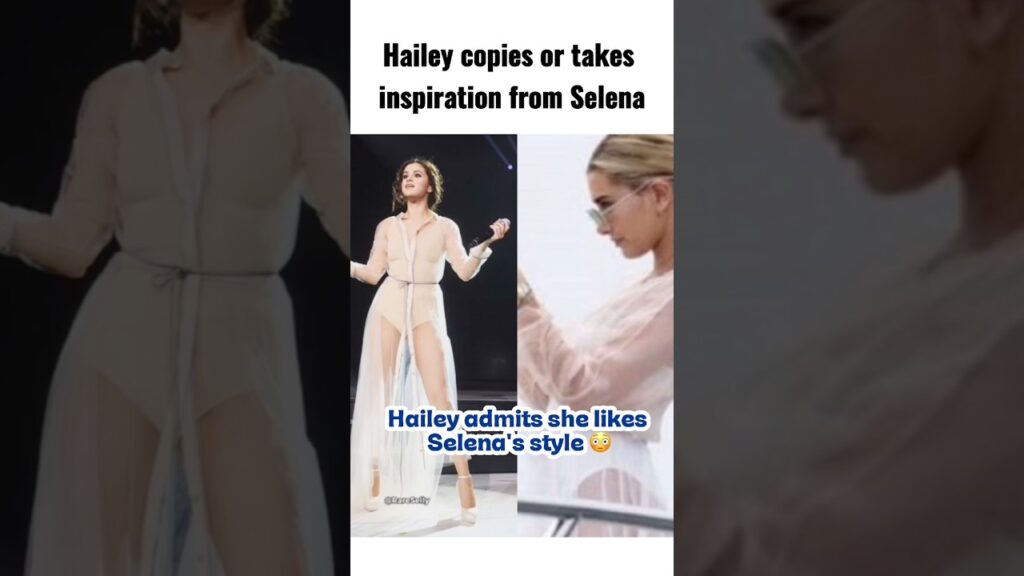 Is Hailey imitating or taking inspiration from Selena? #haileybieber #selenagomez