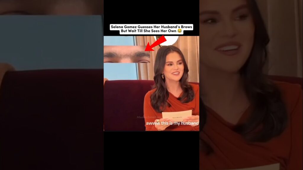 Selena Gomez Guessing Brows… That Look at Her Husband Tho 😂👀#selenagomez #selena #fyp