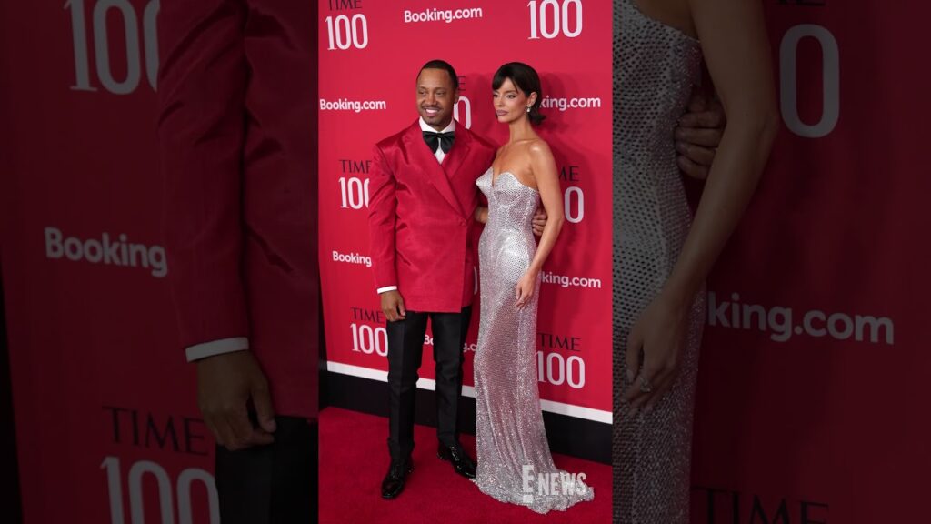 Maura Higgins and Terrence J arrive in style to the Time100 Gala.