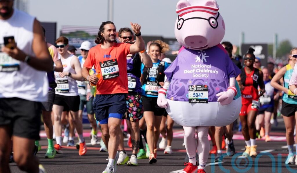 Celebrities shine as they cross London Marathon finish line