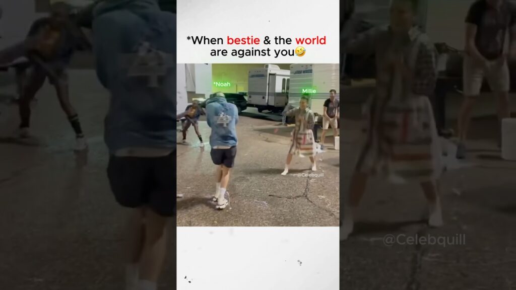 When bestie and the world are against you #Milliebobbybrown #Noahschnapp