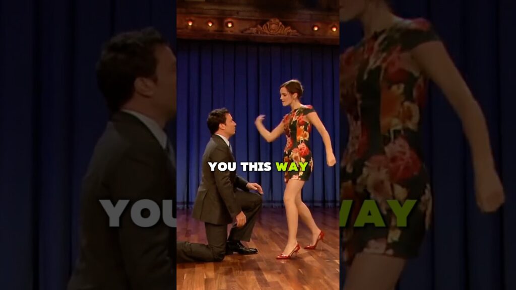 Emma Watson TEACHES Jimmy Fallon Hilarious Dance Moves! 😂💃🕺 #emmawatson #jimmyfallon #viralshort