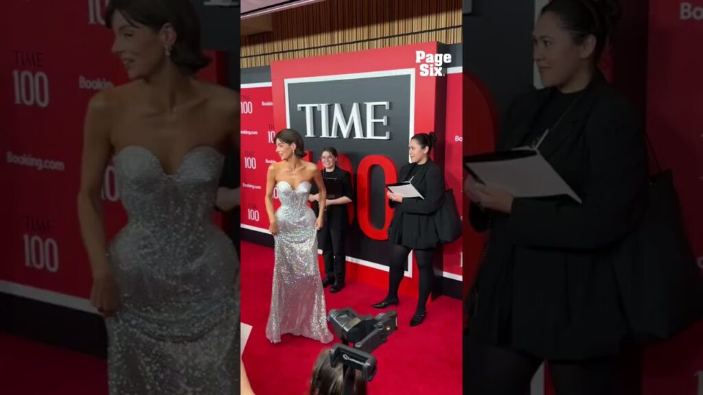 'Traitors' star Maura Higgins attends the TIME100 Gala in NYC 🩶 #shorts