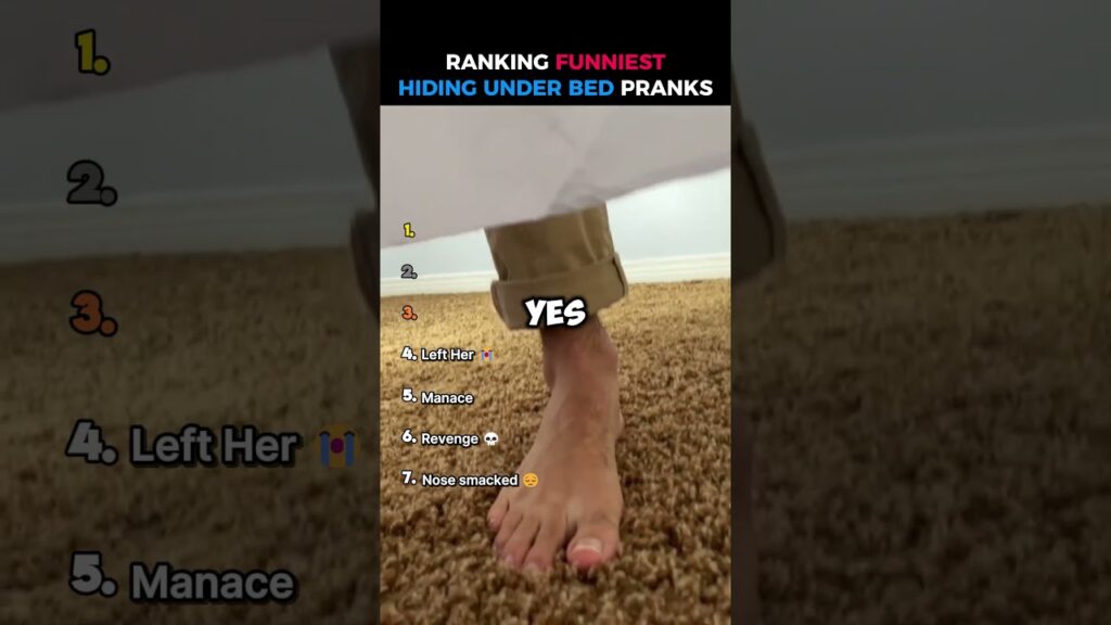 Ranking Funniest Hiding Under Bed Pranks 🥀😭💀