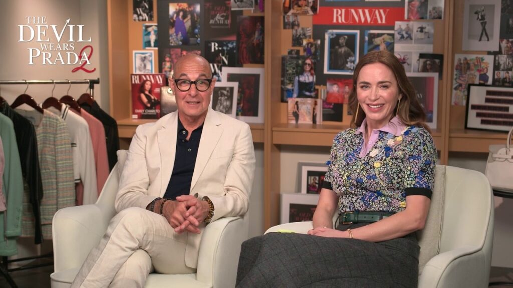 O Diabo Veste Prada 2: Vogue Brasil entrevista Emily Blunt e Stanley Tucci