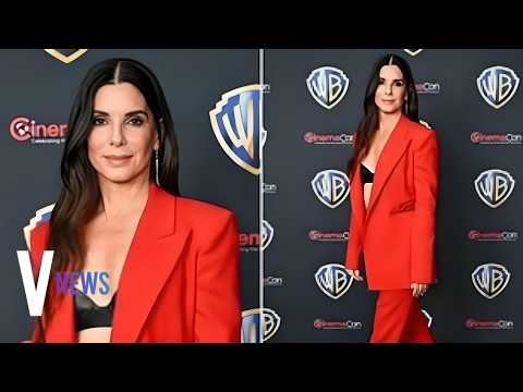 Sandra Bullock, 61, Stuns in Bold Bra Top During Epic Red Carpet Comeback! | V News