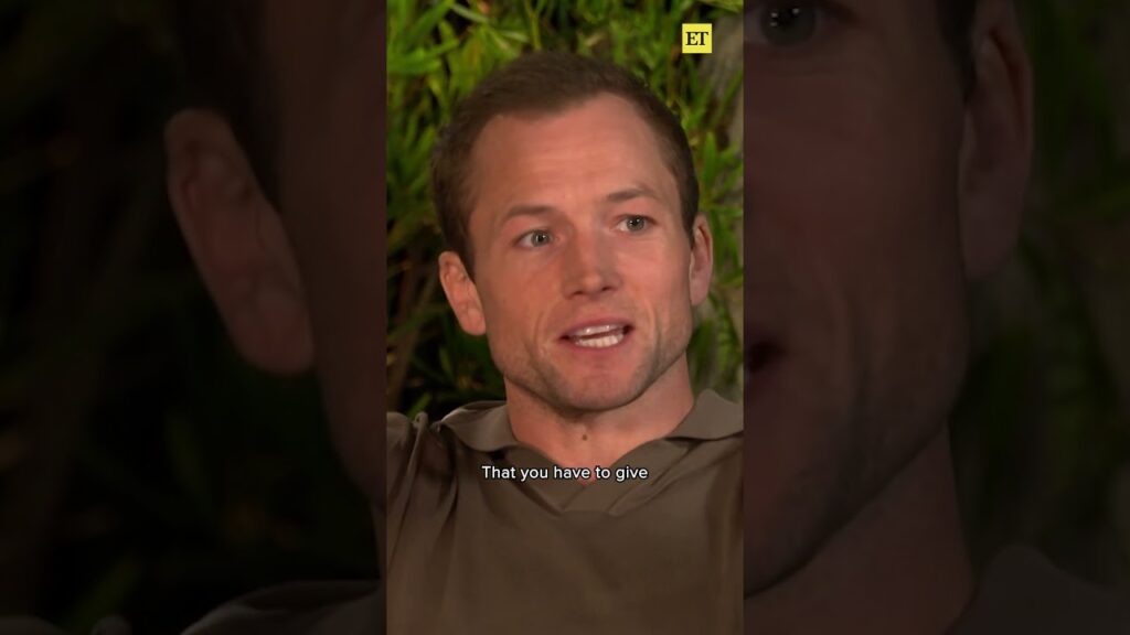 #taronegerton free-falling 60 feet for his action-packed role in #apex has us shook. 🤯