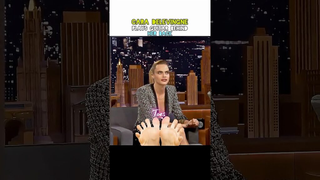 Cara Delevingne Plays A Guitar Behind Her Back 😂🔥 | Jimmy Fallon #shorts