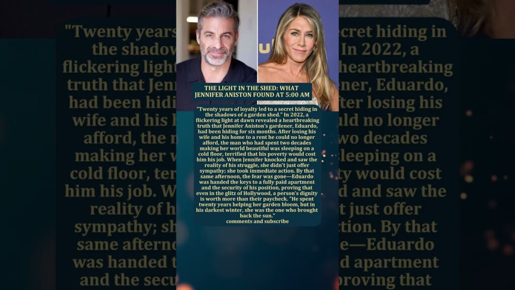 THE LIGHT IN THE SHED: WHAT JENNIFER ANISTON FOUND AT 5:00 AM