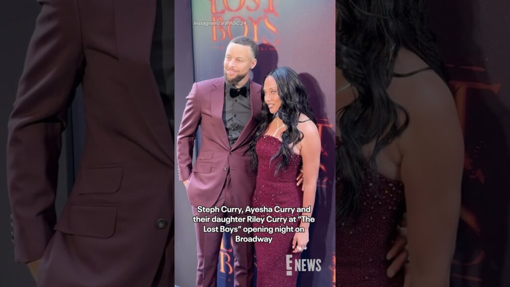 Family night for the Curry's at "The Lost Boys" opening night on Broadway.(🎥: Instagram/JPASC24)