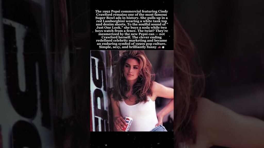 Cindy Crawford's 1992 Pepsi Ad: Super Bowl History That Fooled Us All 🥤🔥 #CindyCrawford #Pepsi